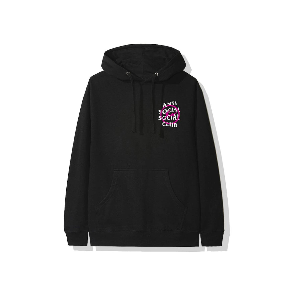 Anti Social Social Club x Fragment Pink Bolt Hoodie Black ADONIO