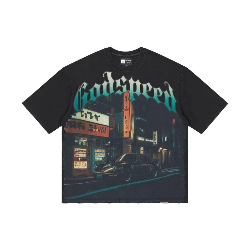 Godspeed Pit Stop Tokyo Tee Black