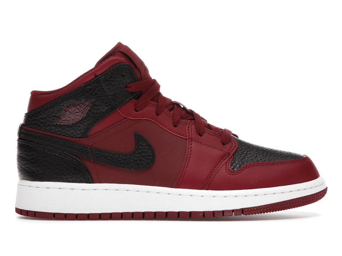 tenisky a boty Jordan 1 Mid Team Red Black White (GS) 554725-601 ADONIO