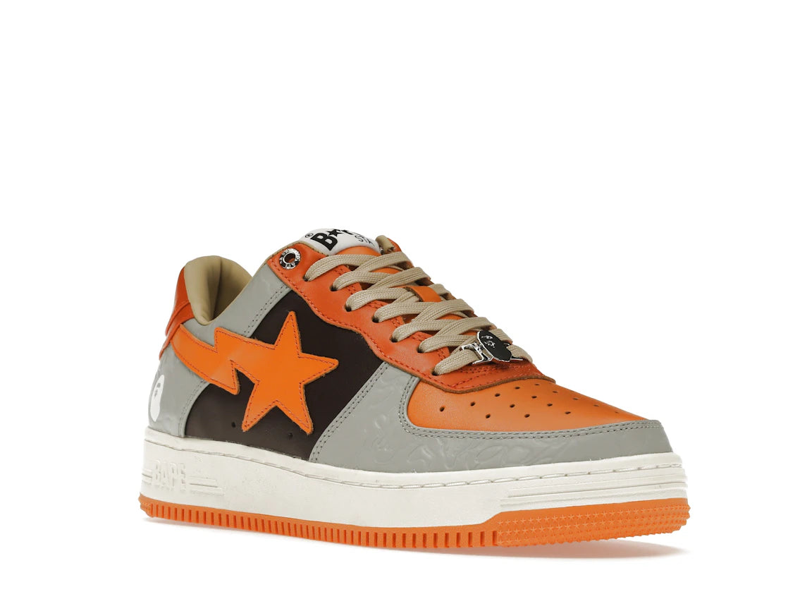 A Bathing Ape Bape Sta Low Grey Orange