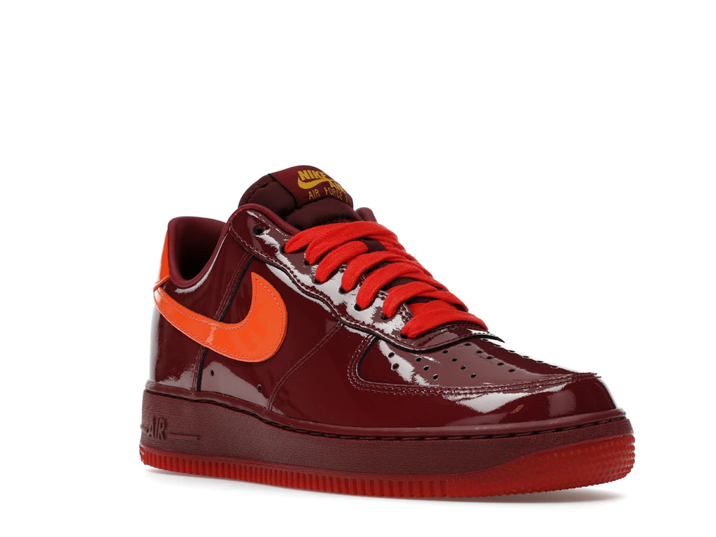 tenisky a boty Nike Air Force 1 Low Patent Leather Dark Team Red Safety Orange ADONIO