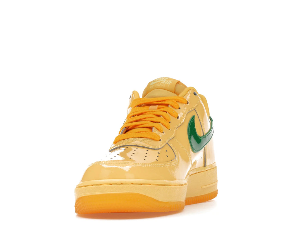 tenisky a boty Nike Air Force 1 Low Patent Leather Topaz Gold Pine Green IO4489-700 ADONIO