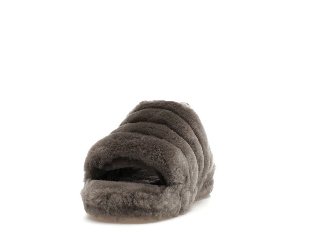 tenisky a boty UGG Fluff Yeah Slide Charcoal (W) 1095119-CHRC ADONIO