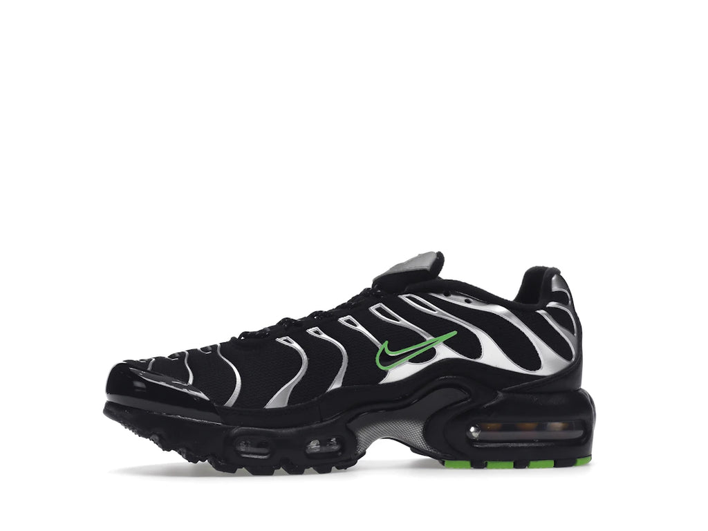 Nike Air Max Plus Black Green Strike Metallic Silver (GS)