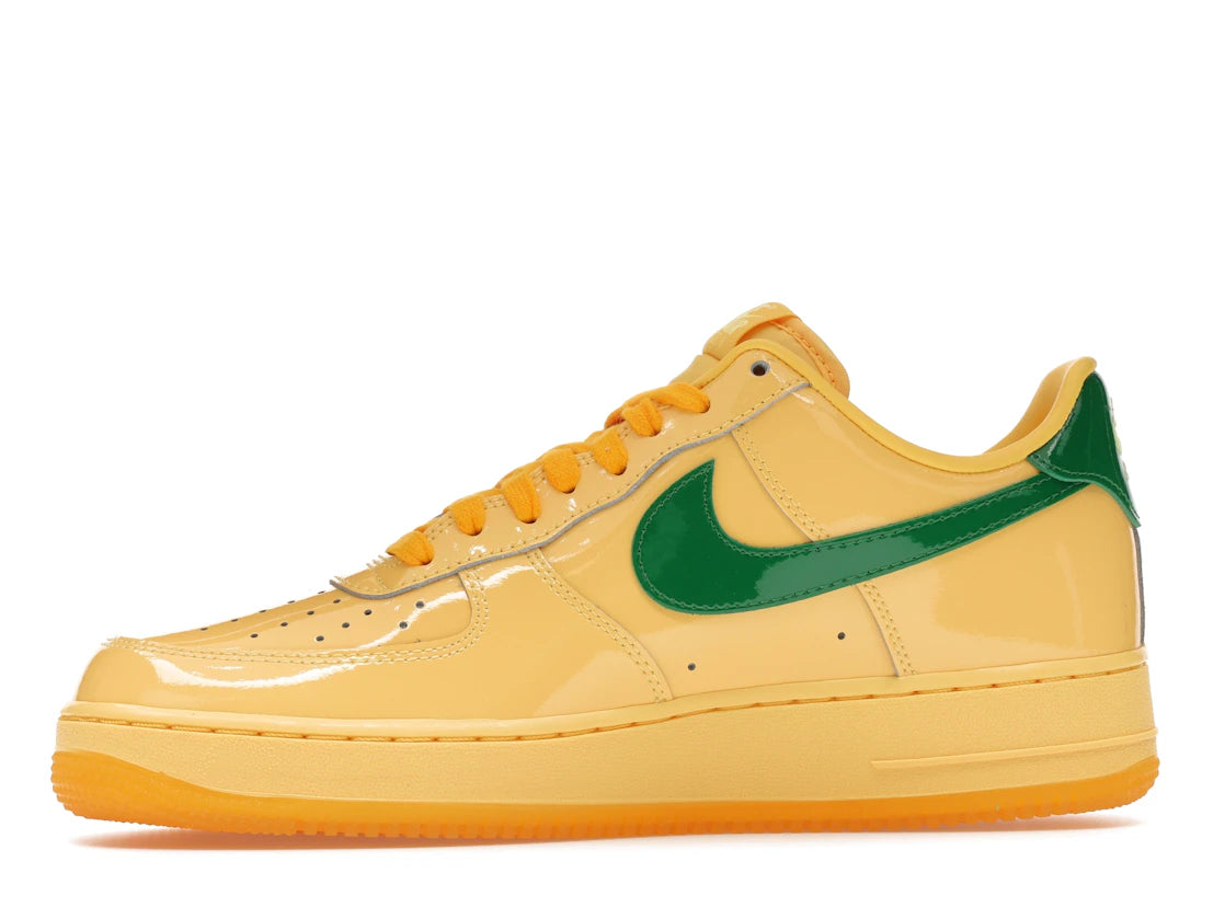 tenisky a boty Nike Air Force 1 Low Patent Leather Topaz Gold Pine Green IO4489-700 ADONIO