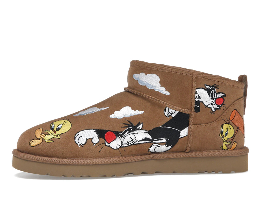 tenisky a boty UGG Classic Ultra Mini Boot Palace x Looney Tunes Chestnut 1181891-CHE ADONIO