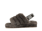 tenisky a boty UGG Fluff Yeah Slide Charcoal (W) 1095119-CHRC ADONIO