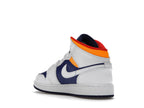 Jordan 1 Mid White Laser Orange Deep Royal Blue (GS)