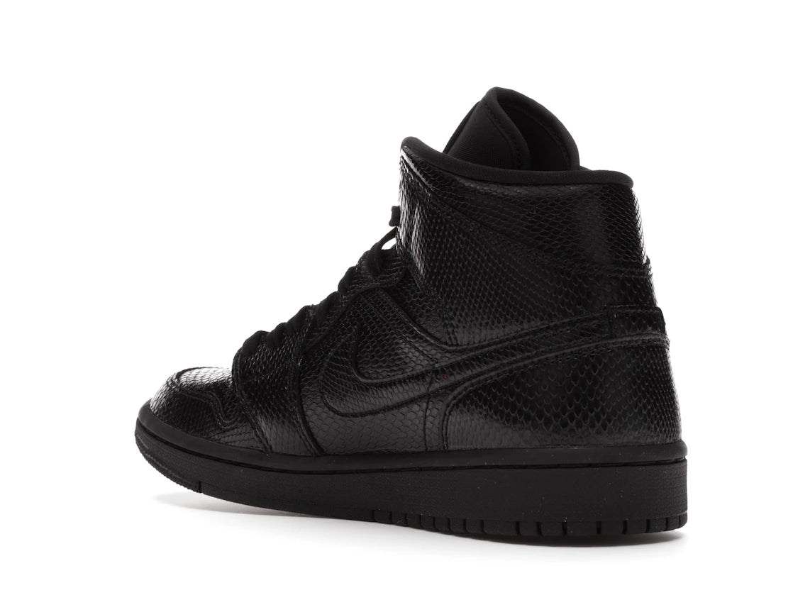Jordan 1 Mid Black Snakeskin (W)