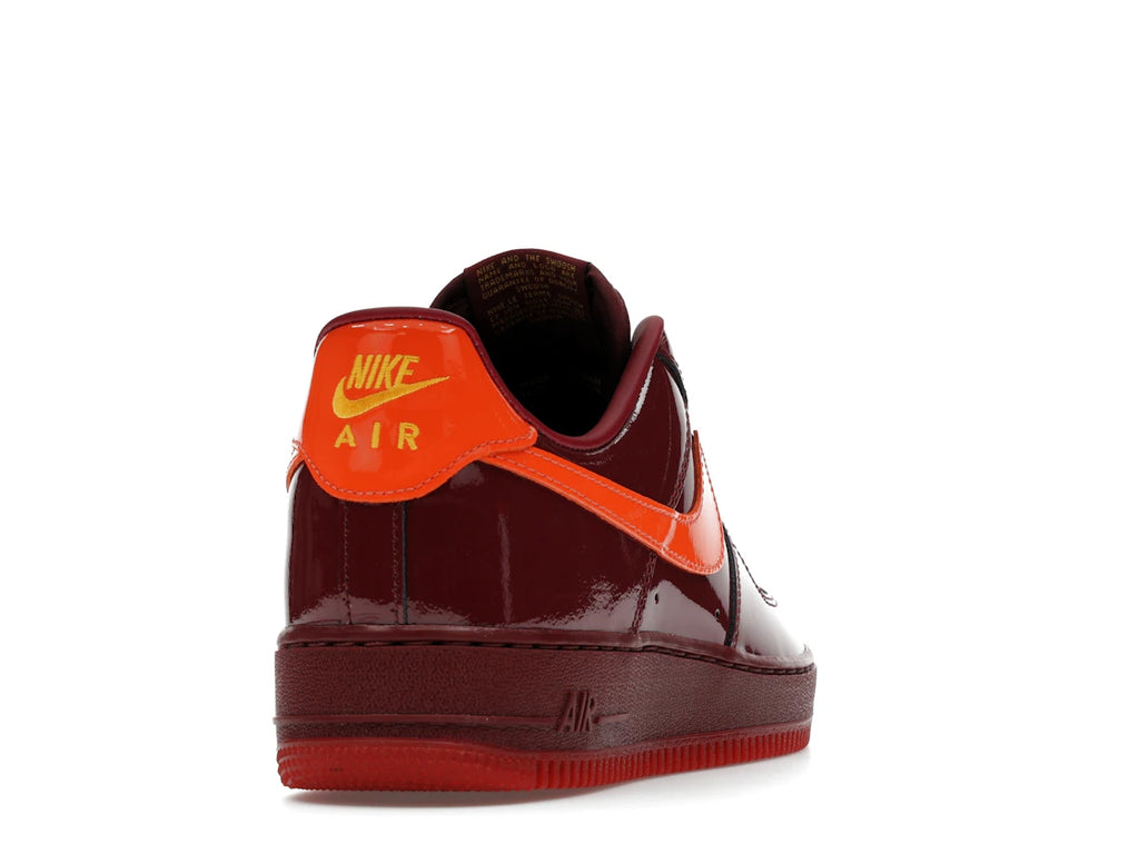 tenisky a boty Nike Air Force 1 Low Patent Leather Dark Team Red Safety Orange ADONIO