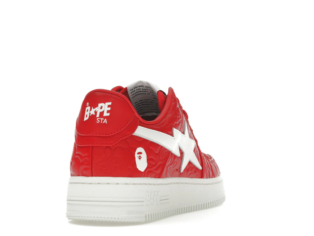 A Bathing Ape Bape Sta Low #3 Line Camo Red