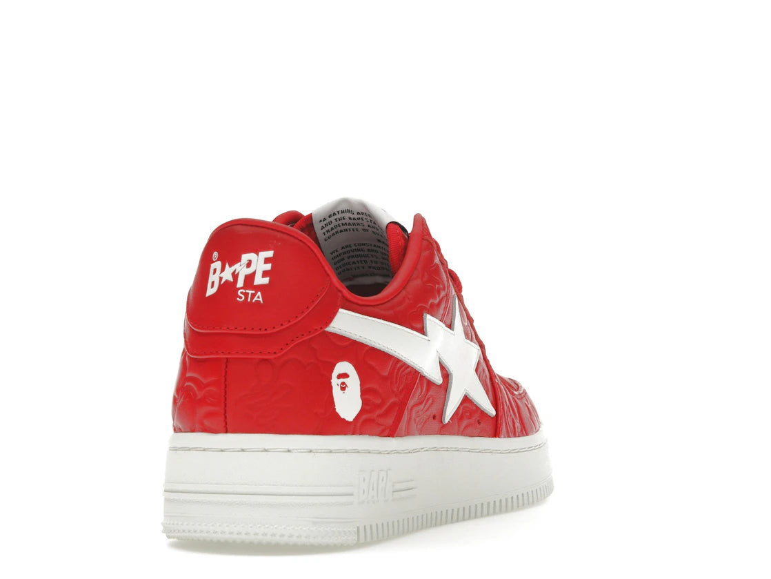 A Bathing Ape Bape Sta Low #3 Line Camo Red