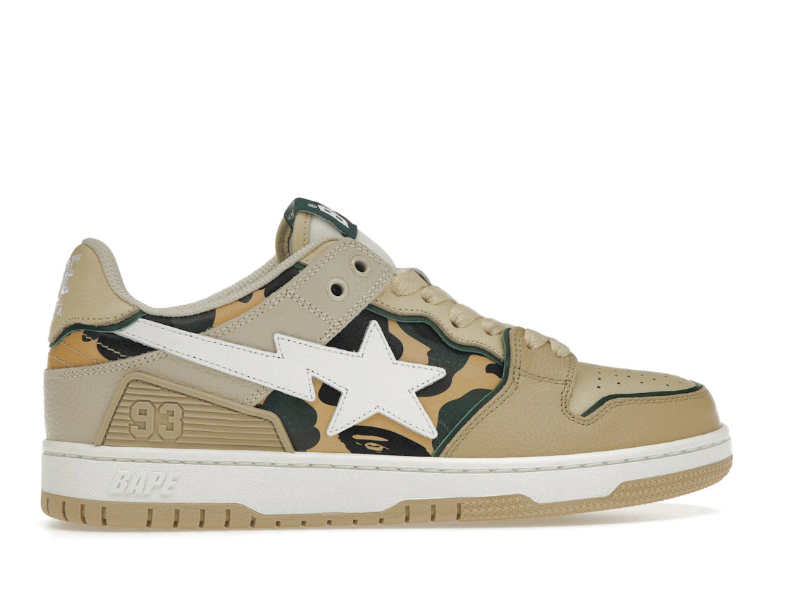 A Bathing Ape Sk8 Sta Beige Yellow Camo