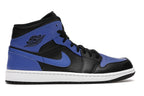 tenisky a boty Jordan 1 Mid Hyper Royal Tumbled Leather 554724-077 ADONIO