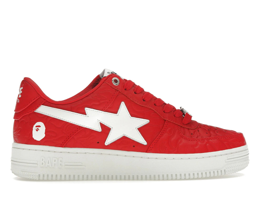 A Bathing Ape Bape Sta Low #3 Line Camo Red