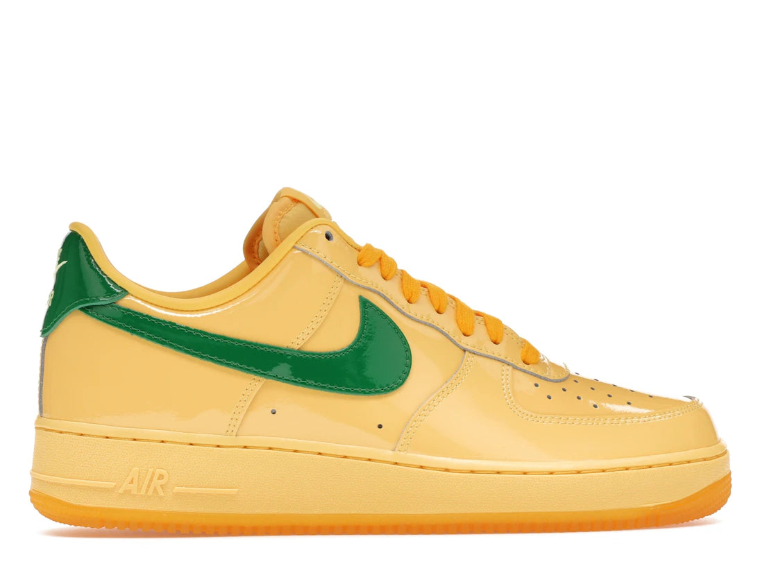 tenisky a boty Nike Air Force 1 Low Patent Leather Topaz Gold Pine Green IO4489-700 ADONIO