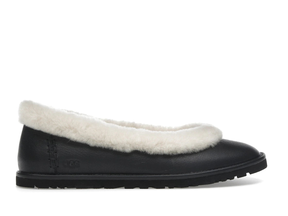 tenisky a boty UGG Zora Leather Ballet Flat Black (W) 1178450-BLK ADONIO