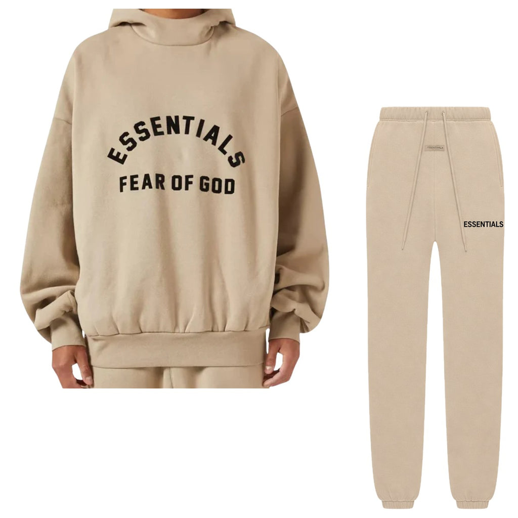 Fear of God Essentials SS23 Dusty Beige (BLACK PRINT) - Celý set ADONIO